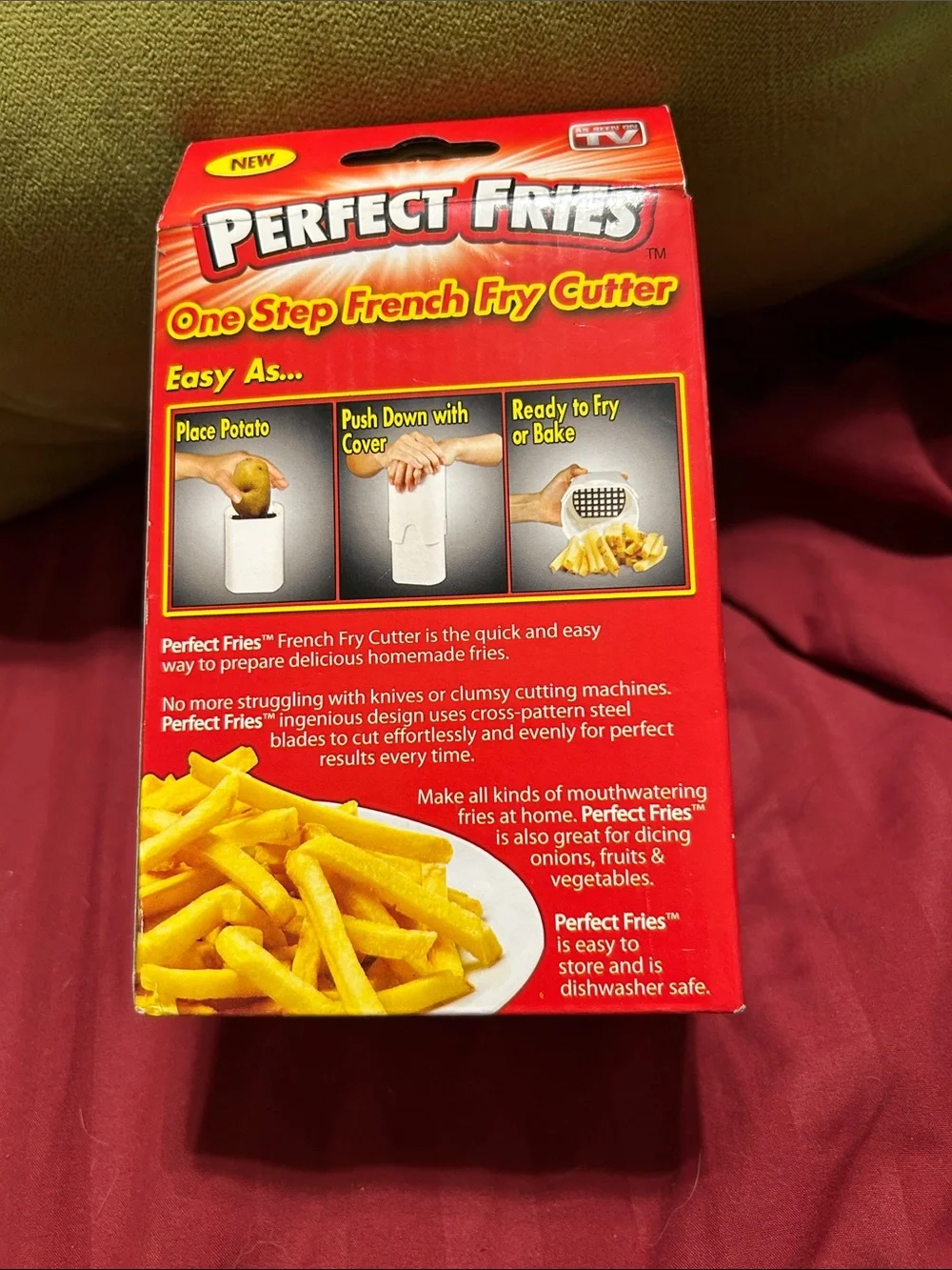 Perfect Fries One Step French Fry Cutter - White As Seen on TV